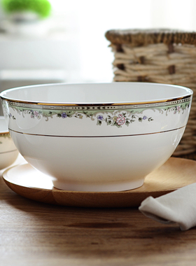 骨质瓷8英寸面碗大汤碗海碗汤盆沙拉碗大J号 水煮鱼酸菜鱼骨瓷大