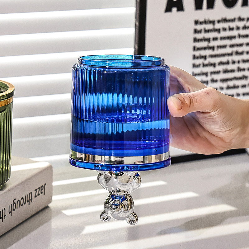 克莱因蓝桌e面收纳桶筒杂物化妆刷发圈首饰小零食叉子收纳盒罐摆,收纳整理,桌面收纳盒,淘宝优惠券,粉丝福利购,淘宝优惠卷