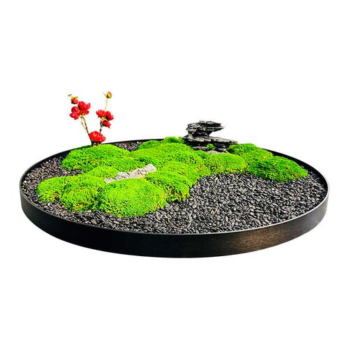 餐桌转盘摆件h酒店餐厅圆桌仿真绿植微景观餐桌花包间中间转盘假