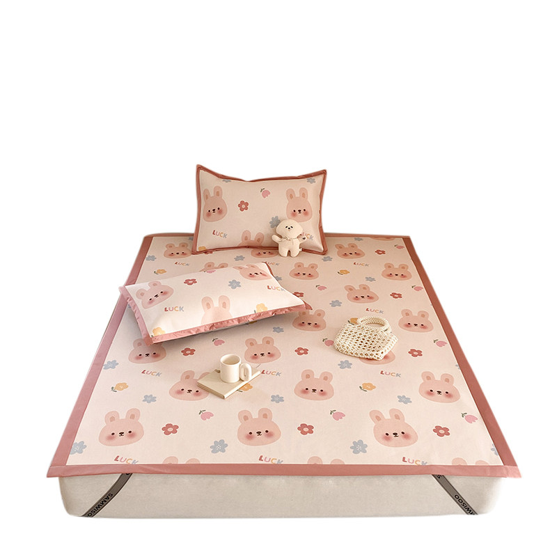 轻奢牛奶冰丝席可爱l卡通冰藤席 夏天季空调席1.5m1.8米床夏凉软,床上用品,冰丝席,淘宝优惠券,粉丝福利购,淘宝优惠卷