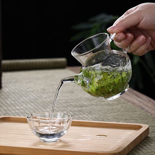 公道杯玻璃分茶器功夫茶具茶滤y一体套装公杯茶漏加厚茶海执壶公