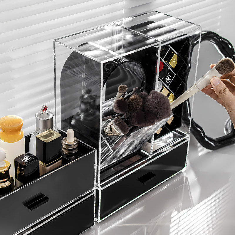 化妆刷收纳桶透明压克力笔刷筒z桌面高级感眉笔眼影散粉刷子收纳,收纳整理,化妆刷收纳盒/桶,淘宝优惠券,粉丝福利购,淘宝优惠卷