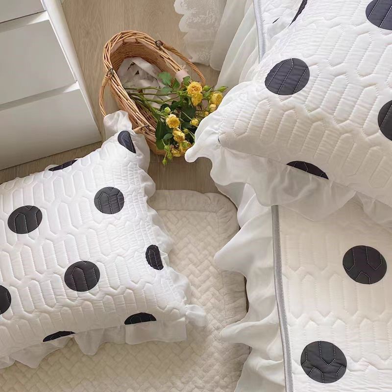 夏天a类波点冰j丝乳胶凉席三件套四件套夏凉被可机洗空调软席床裙,床上用品,乳胶席,淘宝优惠券,粉丝福利购,淘宝优惠卷