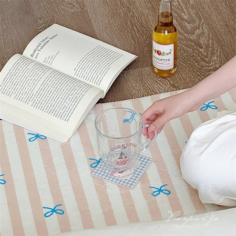 精致生活!ins风地毯卧室床F边毯长条卡通床前垫加厚毯,居家布艺,床边毯,淘宝优惠券,粉丝福利购,淘宝优惠卷