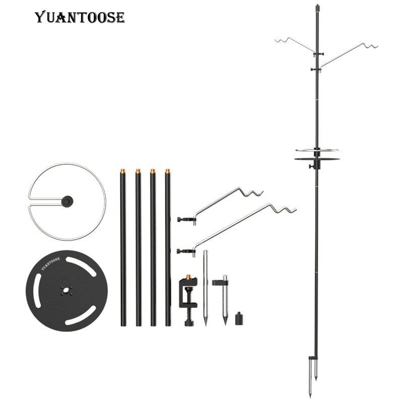 新户外多功能露营灯架 DIY野营可调节折叠地插铝合金X桌面置物灯,户外/登山/野营/旅行用品,户外灯架,淘宝优惠券,粉丝福利购,淘宝优惠卷