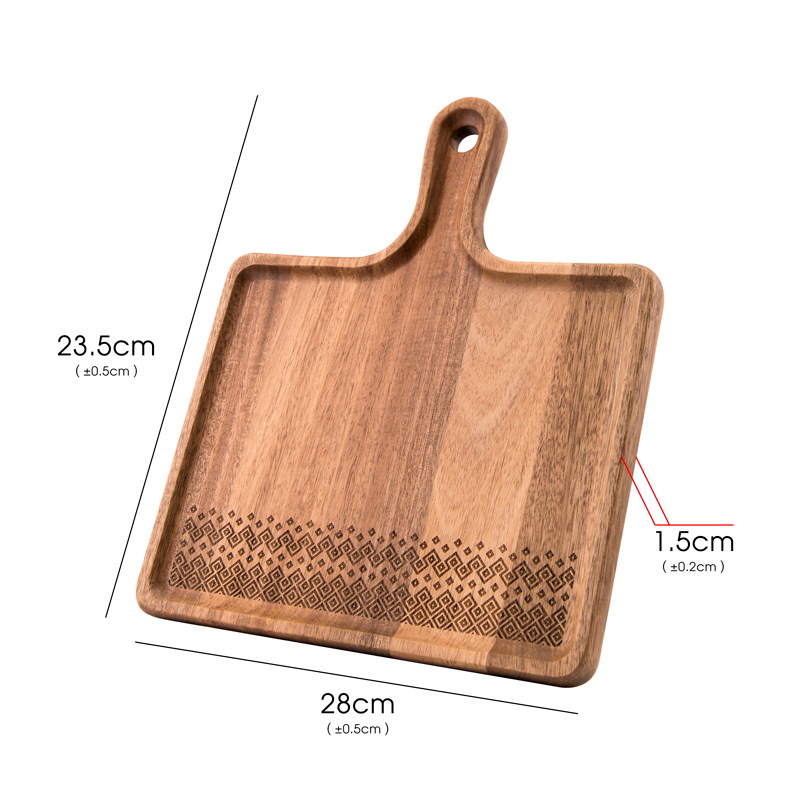 实木相思木d牛排餐盘木质披萨盘牛扒木板木盘子木头托盘西餐摆盘