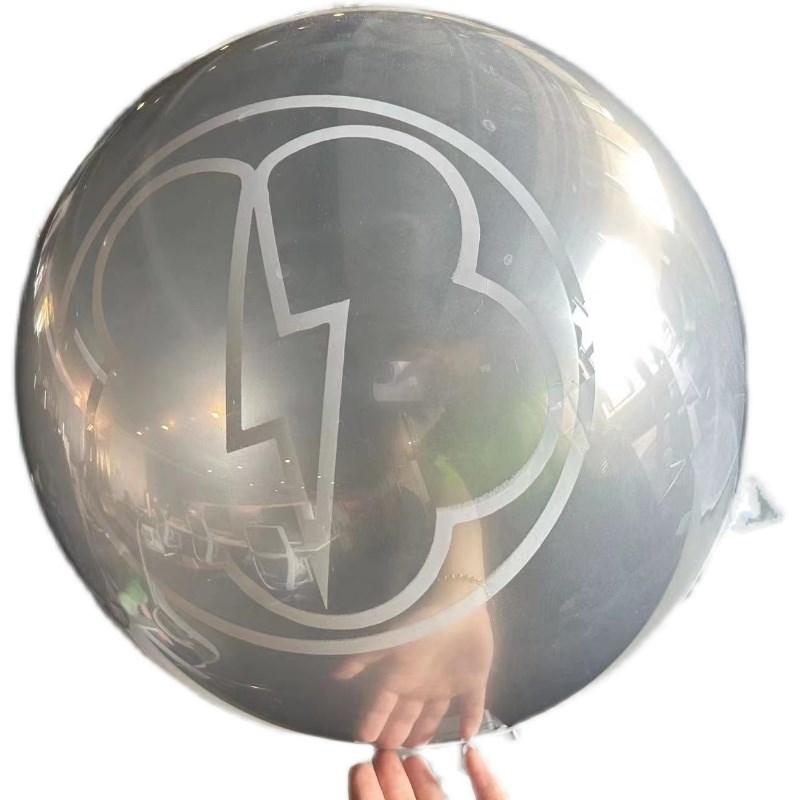 18寸金属银色印字18寸波波球U70cm杆托