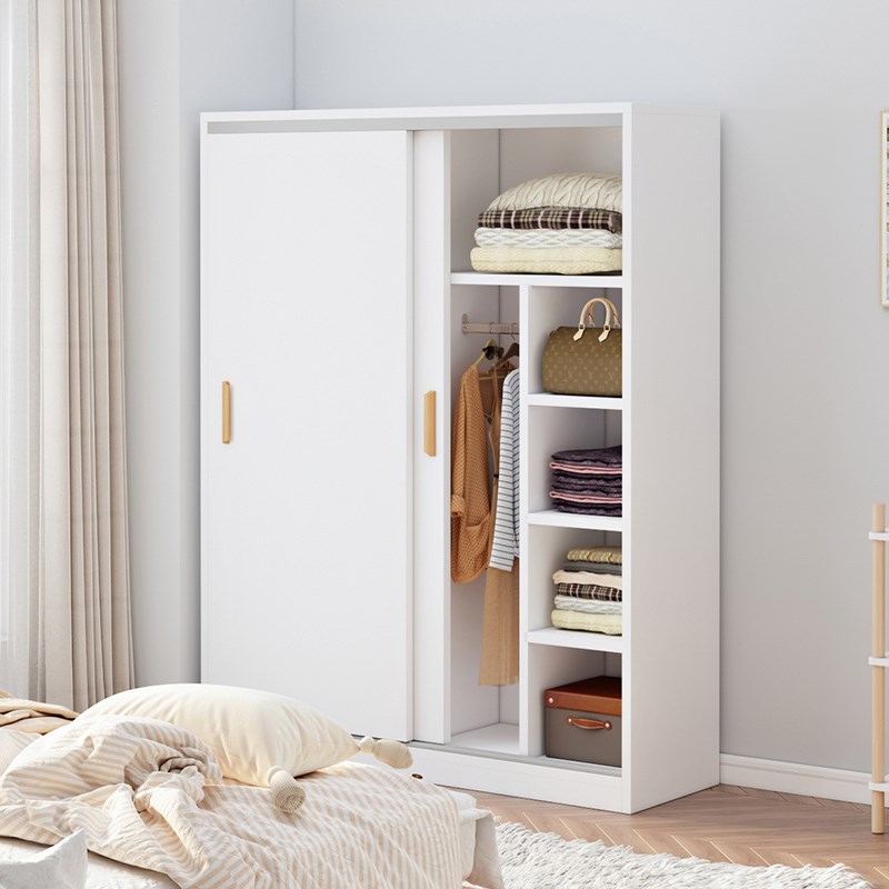 定制衣柜柜子各种尺寸定做家用卧室简易组装Q实木推拉门出租房用