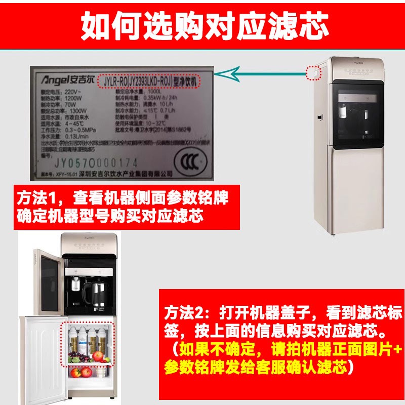 原装安吉尔净水器净饮机滤芯YLR-ROJY2393LKD/2395/239U6/1196/2/