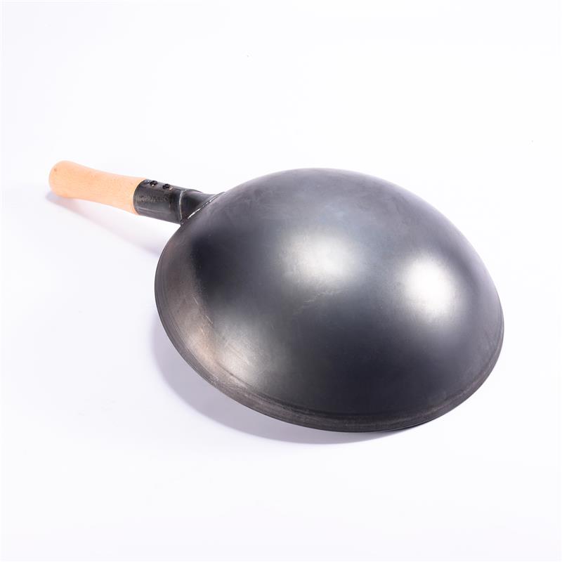酒店厨师锅爆炒专用炒锅老式家用C铁锅不粘锅圆底商用猛火灶铁锅