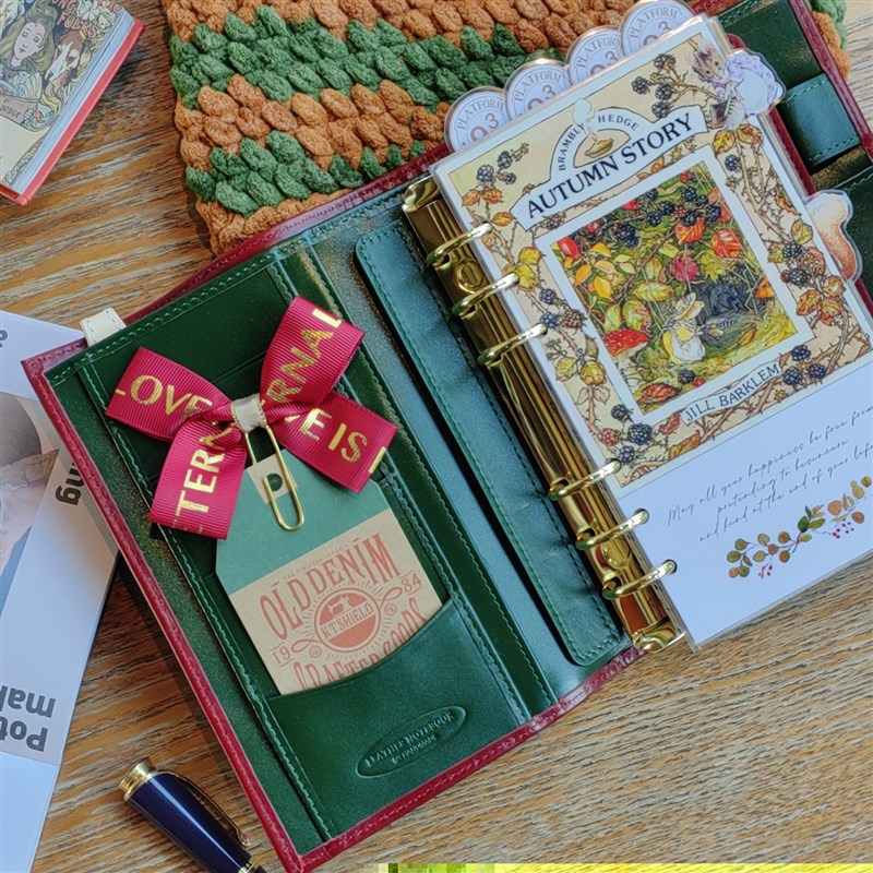 青釉野蔷薇插画A5A6A7奇葩M5方方子A5slim手工S塑封分隔页田园索