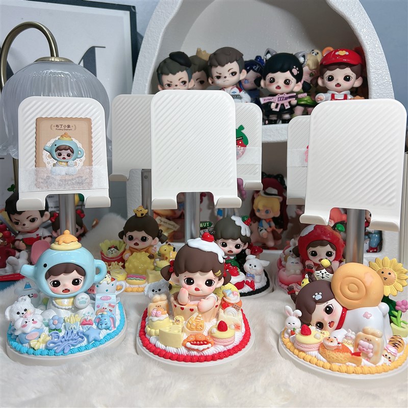 Zoraa我爱吃果果妹妹奶油胶手机支架送礼纯手R工制作创意新年礼物