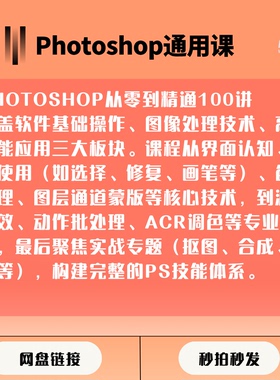 零基础小白PS百讲课抠图修图调色合成系统精通ACR调色实战教程