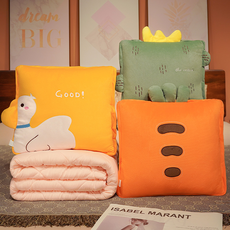 速发抱枕被子两用办公枕午睡靠子室头车载被子二合一加厚夏凉被毯