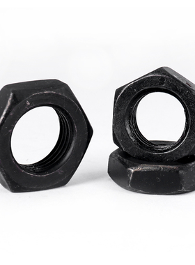 速发8.8级发黑粗牙/细1六角薄螺母 扁螺帽M8M牙0M12514M16M24*1.M