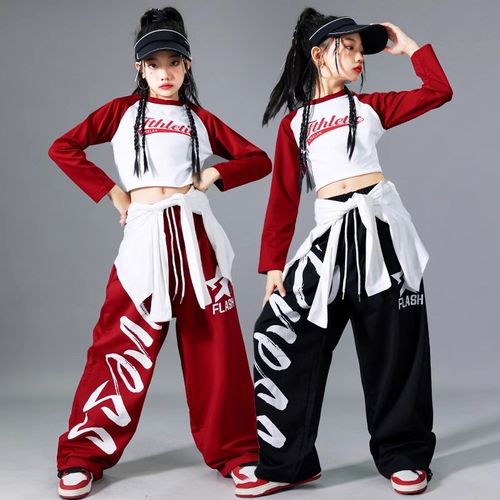 速发孩ja哈z爵士舞演出服少儿嘻装街舞潮酷练功炸街套z团走秀服装
