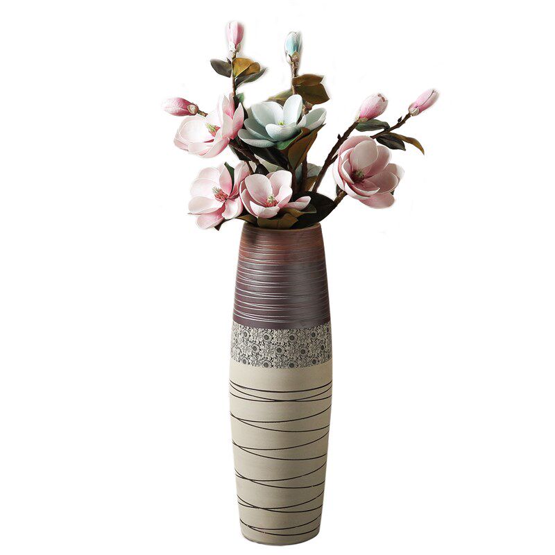 速发插花大花瓶客厅家居装饰品干花摆设欧式花屏摆件创意落地陶瓷