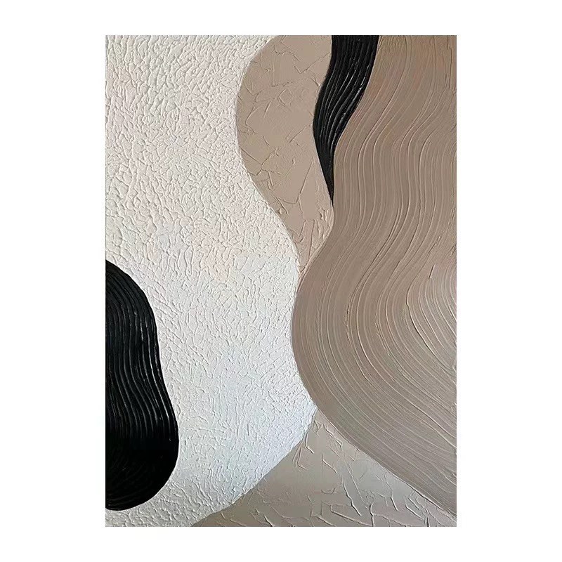 速发纯手绘油画轻奢玄关挂画立体肌理色块客厅落地装饰画餐厅挂画图片