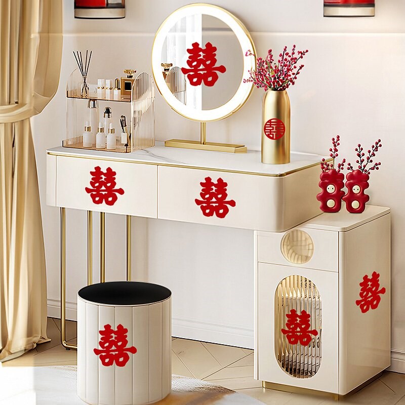 速发喜字结婚大房卧室衣柜子礼门婚新不干胶小囍字贴婚房布置装饰