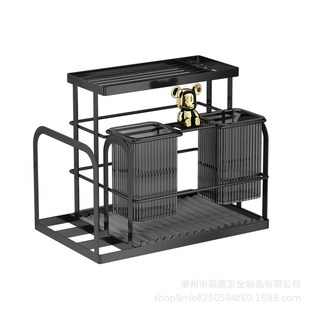 网红多功能刀架i厨房轻奢置物架家用壁挂筷子筒台面收纳架砧板架