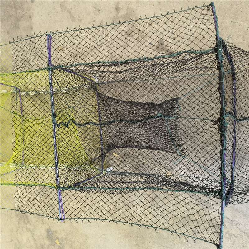 23节10米双层尾2用养殖盖笼水泥坠多股机器编织有结网虾笼渔具