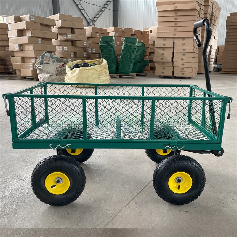 花园拉货四轮网h车搬运车手推工具车运货车牵引平板拖车TC1840
