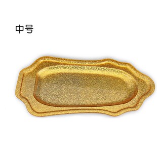 加厚蛋形金色烧鹅盘椭圆乳猪盘高档烧鹅I烧鸭盘大果盘菜盘烤乳猪