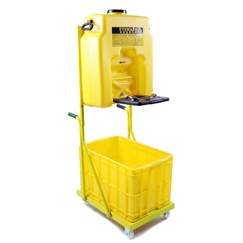 便携式移动洗眼i器装置应急挂壁式推车式53L手推车12L洗眼器验厂