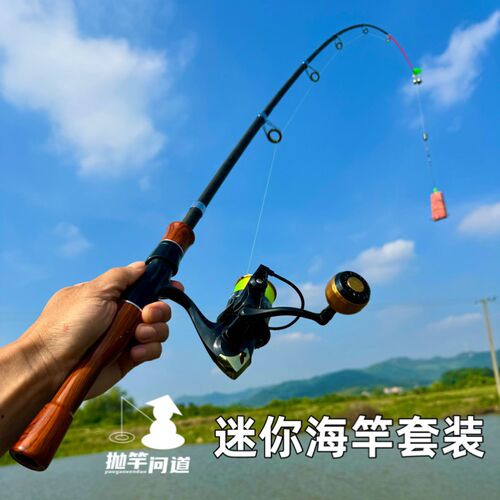 抛竿问道迷你海竿套装超硬便携短小1.68K米浏阳钩钓法钩饵全套钓