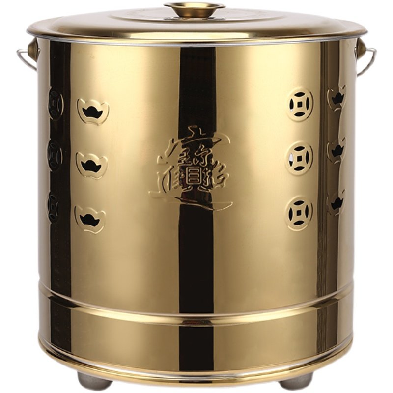 不锈钢烧钱纸桶金桶烧经桶u家用元宝桶化宝桶聚宝盆焚烧炉化金桶,家居饰品,香薰炉,淘宝优惠券,粉丝福利购,淘宝优惠卷