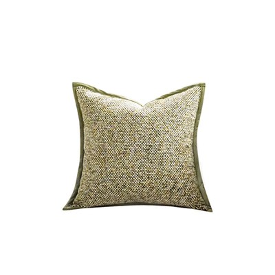 蔓越家 法式雪尼尔o提花客厅沙发抱枕靠垫绿色腰枕靠背抱枕套含芯