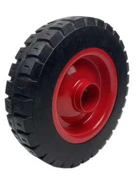 25075工地电动灰斗车平板车实心胎10寸实心胎O万向转向轮2807