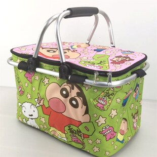 日式卡通大容量超市购物篮 v可折叠冰包保温袋 大号车载手提野餐