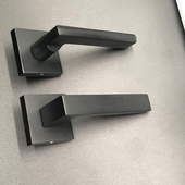 隐形门拉手黑青色明装 专用电视机背景墙单面木S门实心把手不带锁