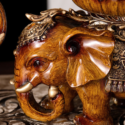 欧式复古大象干果l盘糖果盘创意客厅茶几家居装饰品摆件样品房软