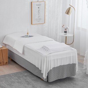 美容床单美容院专用床盖薄款针A织棉加大开洞透气纯色美容被子被