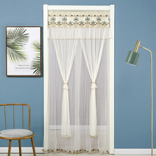 门帘防蚊卧室h蕾丝沙帘厨房卫生间装饰帘子魔术贴免打孔隔断帘