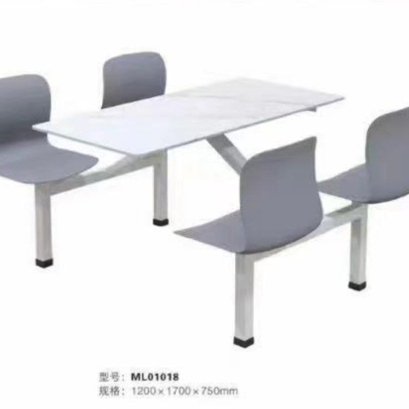 定做食堂餐桌椅  不锈钢q连身餐桌pp椅面餐桌 岩板桌面120*60尺寸,商业/办公家具,食堂餐桌椅,淘宝优惠券,粉丝福利购,淘宝优惠卷