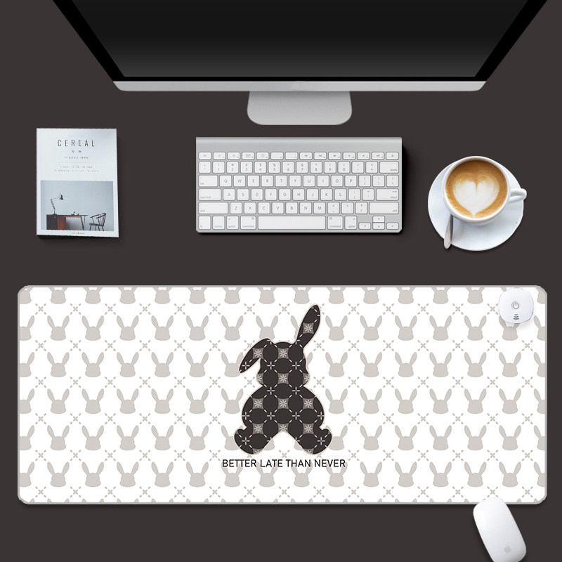 加热鼠标垫超大号k发热垫子电脑桌面暖手办公室电热发热台板暖桌