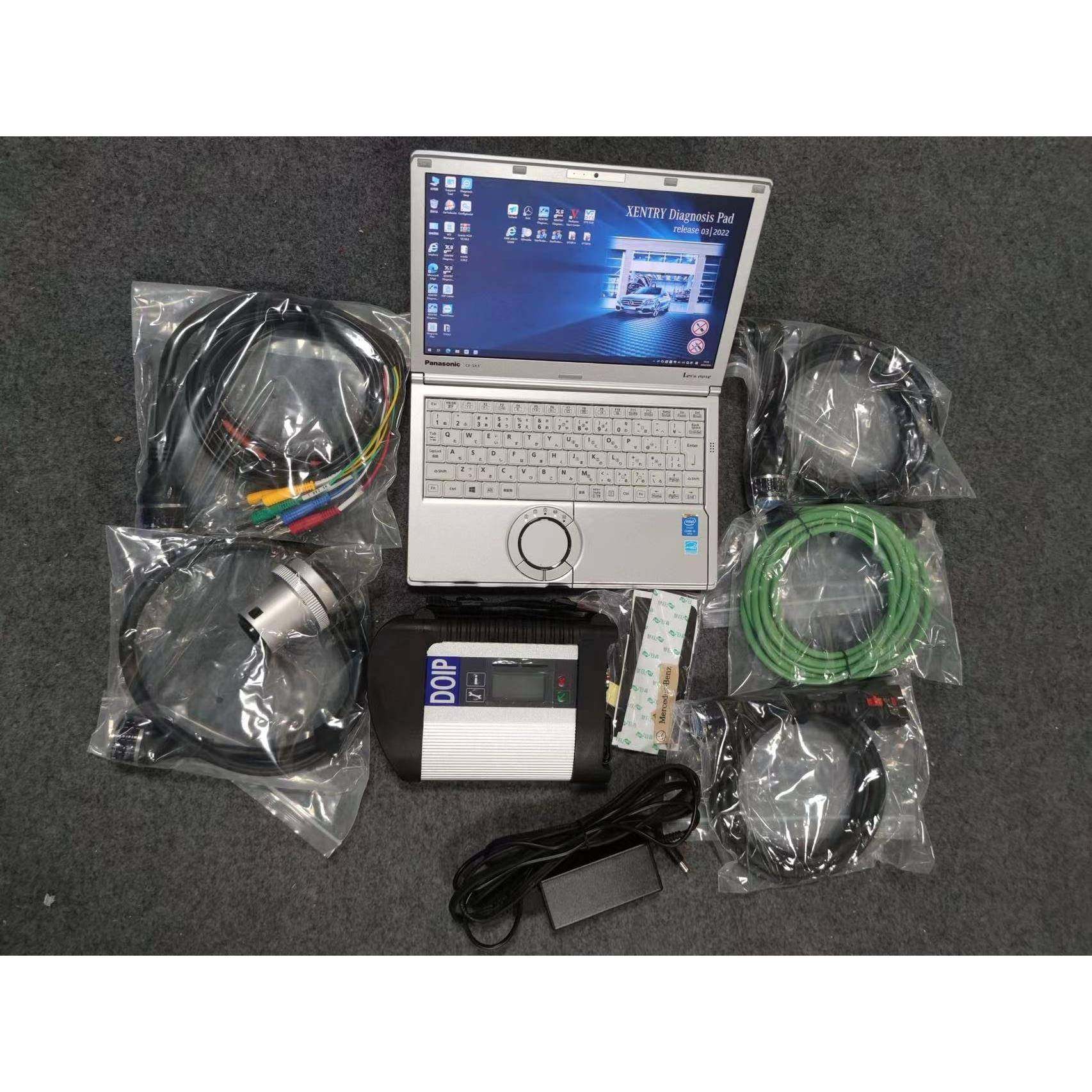 奔驰汽车检测电脑MBSTARC4DOIP带电脑CF-SX3xentry2022.3