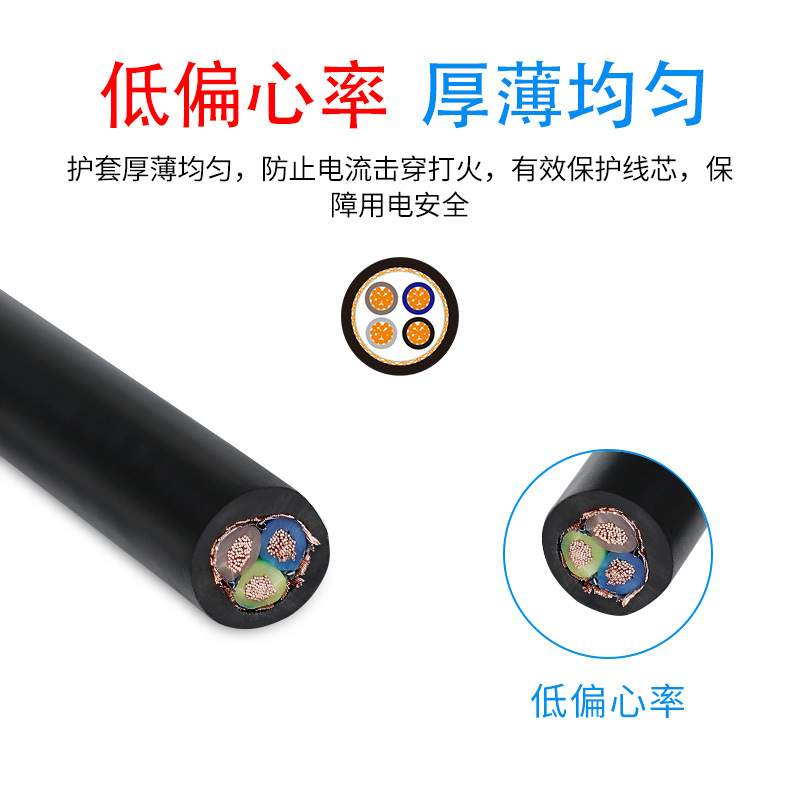 屏蔽线RVVP 3*0.75平方国标纯铜3芯通讯控制信号电线双屏蔽软电缆