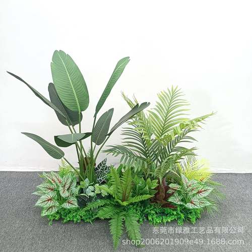 仿真绿植1米造景搭配套装店铺绿化软装装饰室外花槽造景