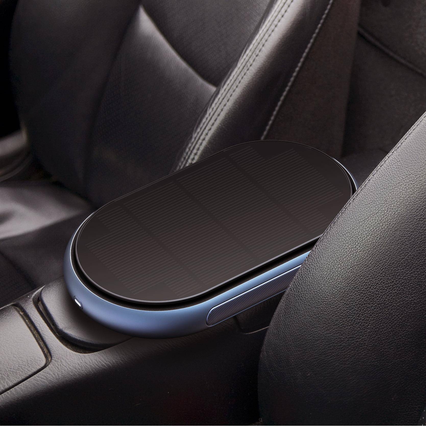 太阳能车载空气净化器铝合金汽车用负离子空气净化器直销