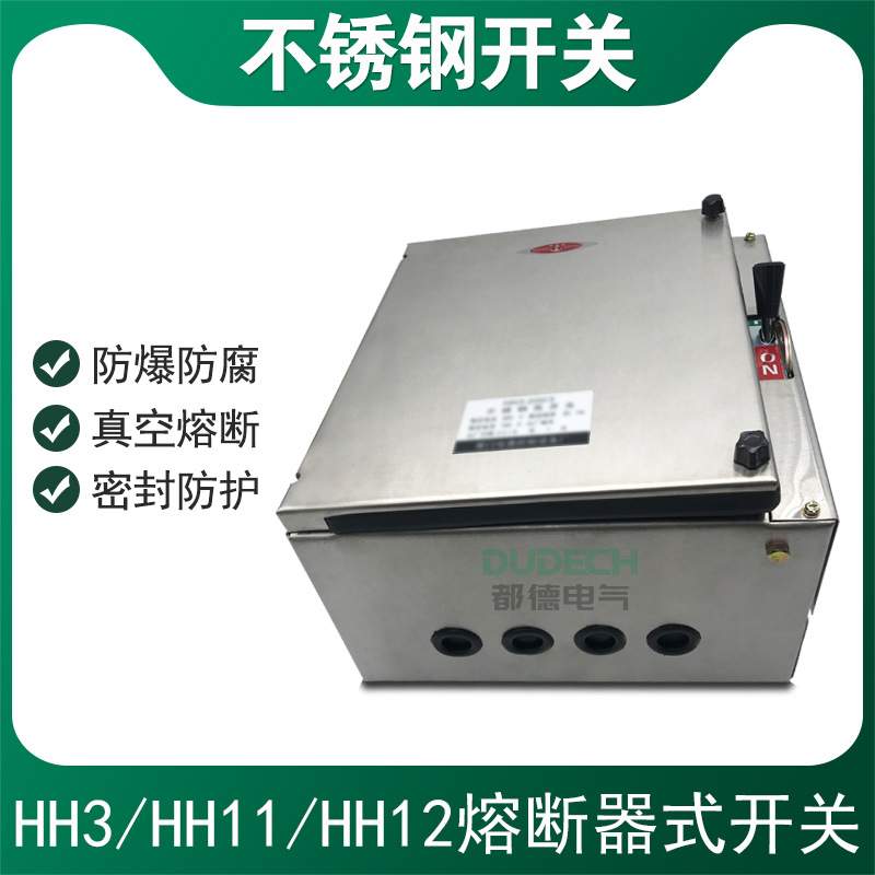 HH3/HH4-250A300A315A/3不锈钢防腐防爆型熔断器式开关三进三出