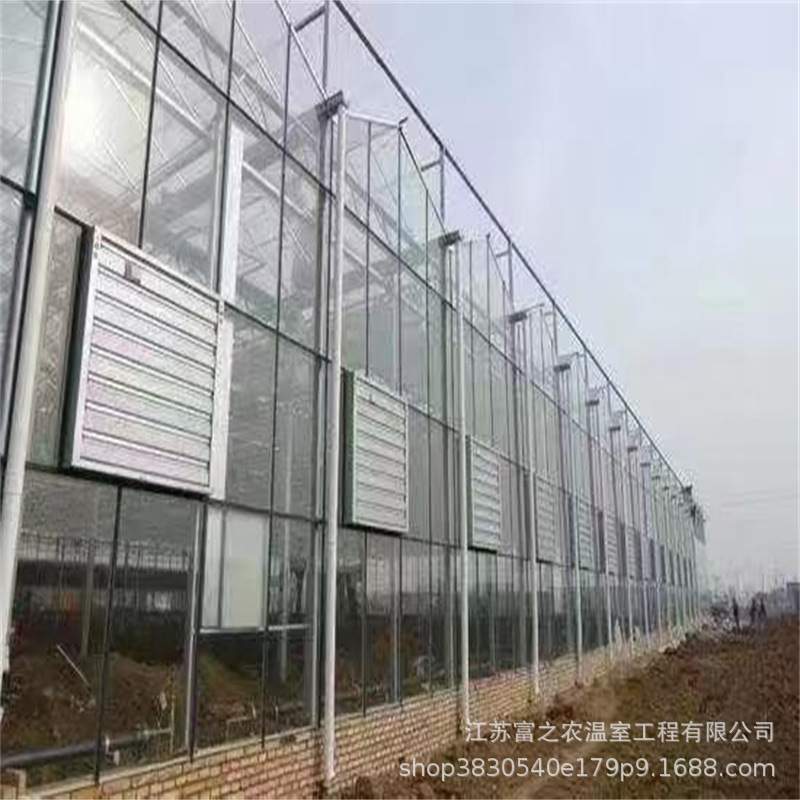玻璃温室大棚设计安装外遮阳连栋温室大棚花卉养殖用玻璃温室大棚