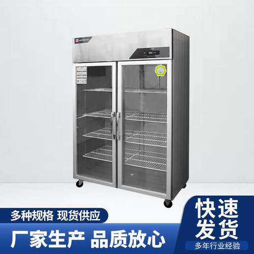 金松双大门陈列柜立式箱用冰柜玻璃门展示柜冷藏冷冻柜点菜柜商