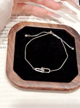 日本品质环环相扣手链简约轻奢小众高级感饰品精致个性时尚手饰女