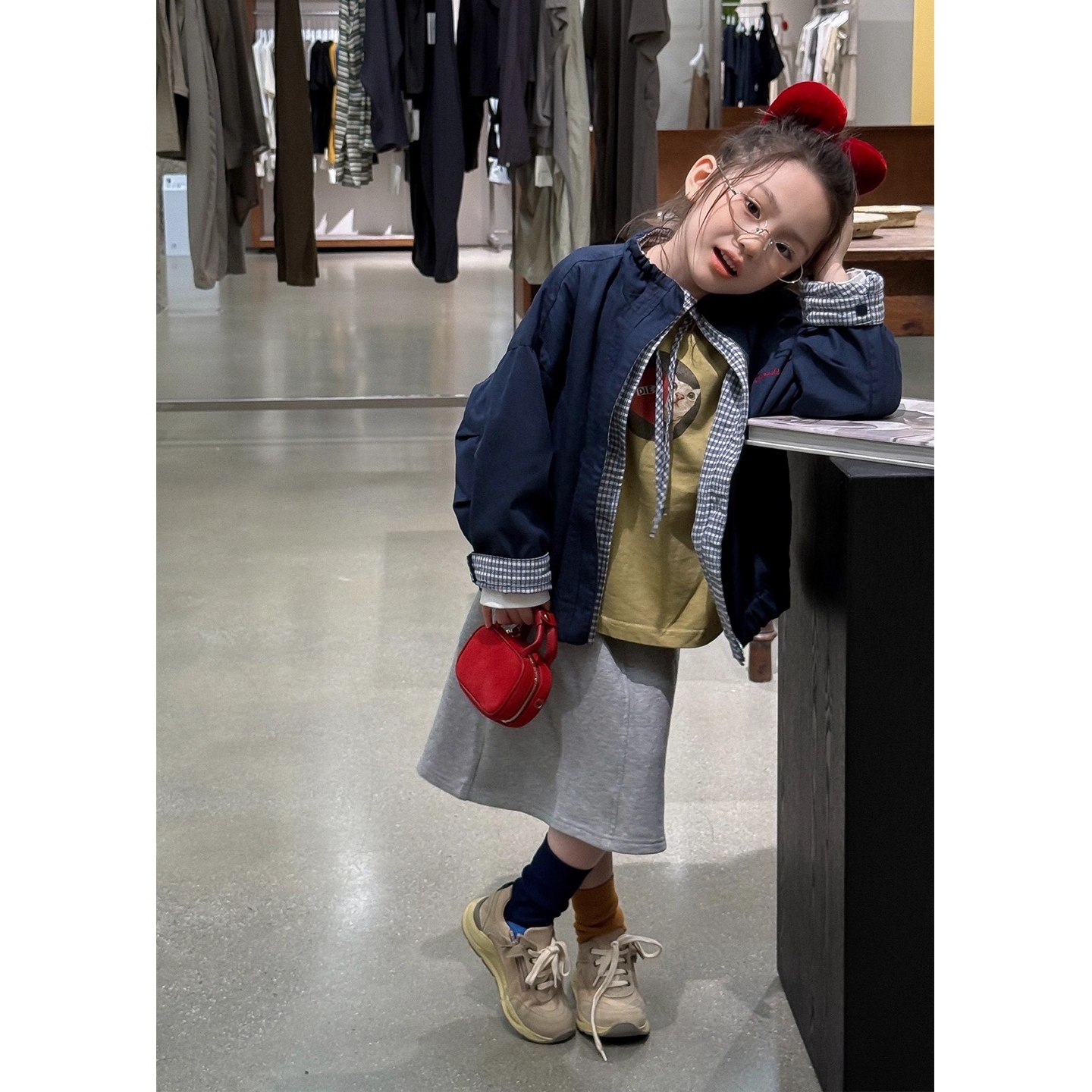 日本品质【现货】双面穿~童装女童外套秋装新款儿童衣服女孩洋气