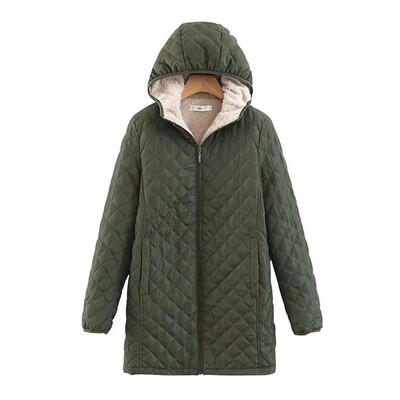 Solid color hooded zipper loose jacket纯色连帽拉链宽松外套女