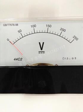 44C2 DC150V直流250V 500V 450V 指针式 500V电压表 面板表100V伏